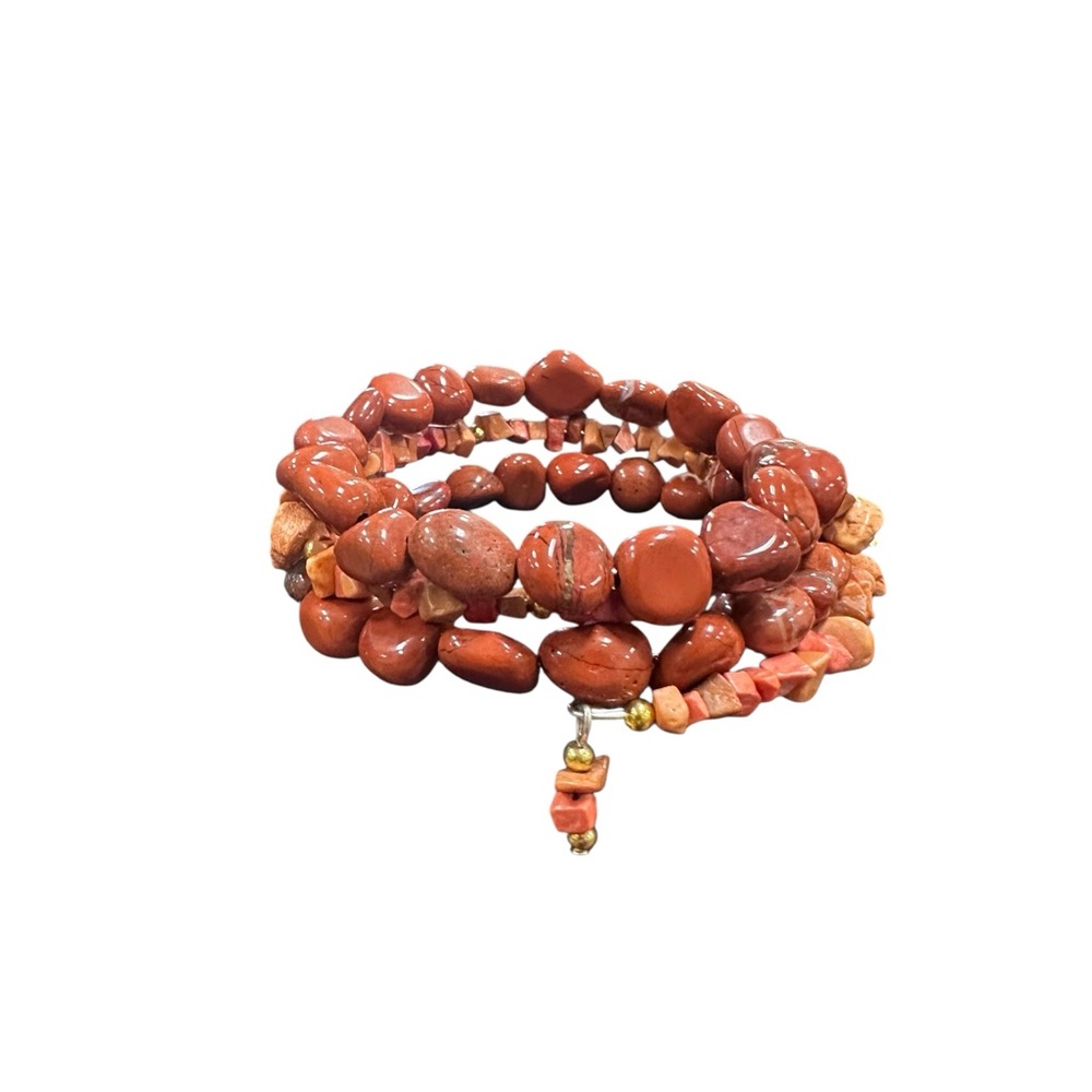 Chic Coral Beaded Bracelet